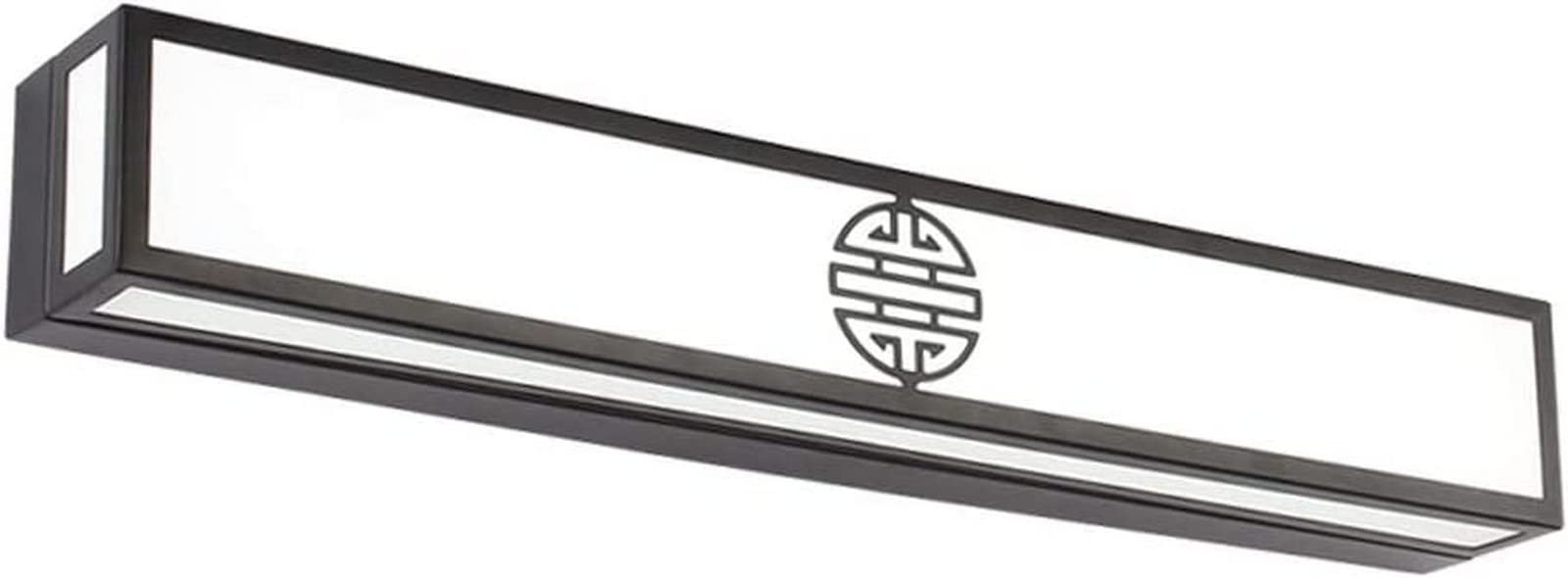 Lampada da toeletta a LED, Mobile da Bagno a LED Lampada da Parete for toeletta da Camera da Letto retrò Cinese Lampada da Comodino da Parete Nera, Luce Calda 60 cm (Color : White Light, Size : 60cm