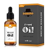 Beard Oil for Men-All Natural Unscented Beard Growth Oil for Mustache & Goatee, Leave-in Conditioner Softener Facial Hair Care Product for Fuller and Thicker Beard -1 Fl Oz Bottle