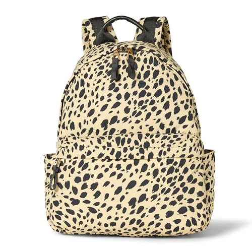 Zaino in Bambini e Ragazzi Leopardato One Size unisex nylon beige