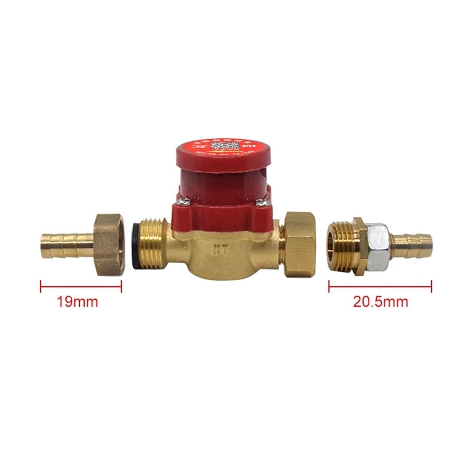 Czujnik przepływu ochrony przed wodą, miedź HT-30, 8 mm, 10 mm i 12 mm, do grawerowania i cięcia CO2, część mechaniczna (bez orzechów)