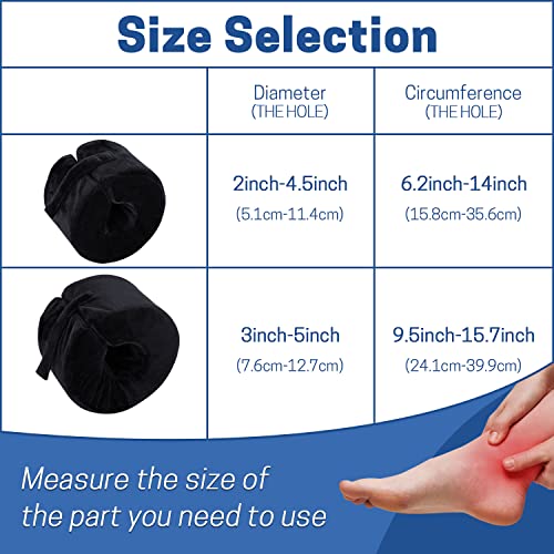 Image of SWISSELITE Foot Elevation Pillow Ankle Heel Protector Wedge Foot Support Cushion Anti-Bedsore Zipper Removable Cover Sleeping Rest - Nursing Cushion for Recovery