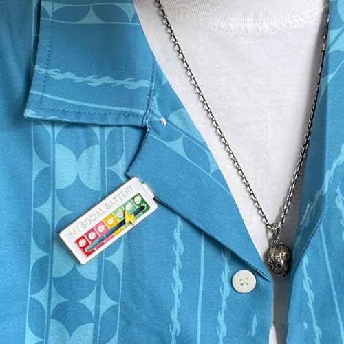 4PCS Battery Mood Pins, Funny Interactive Brooch Pin, My Creative Lapel Pin, Functional Mood Enamel Pins 7 Days a Week for Clothing Decoration Backpacks Bags Hats Gifts2