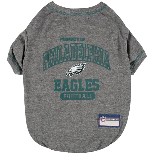 Image of NFL Philadelphia Eagles Dog T-shirt Medium. - Licensed Shirt for Pets Team Colored with Team Logos- Premium Stretchable Materials for the comfort of your Dog & Cat