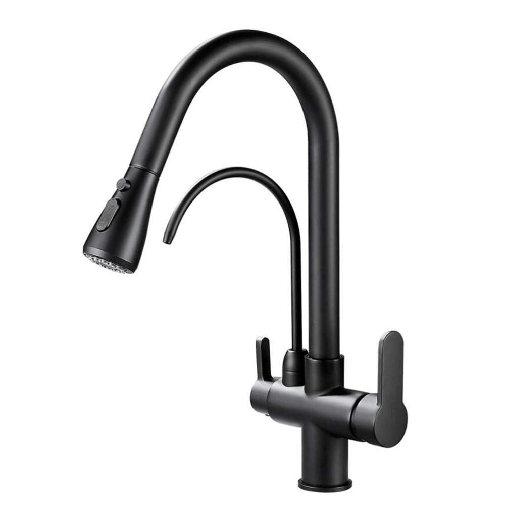 Grifos de cocina 3 en 1 con caño extraíble para agua caliente, fría y filtrada 8