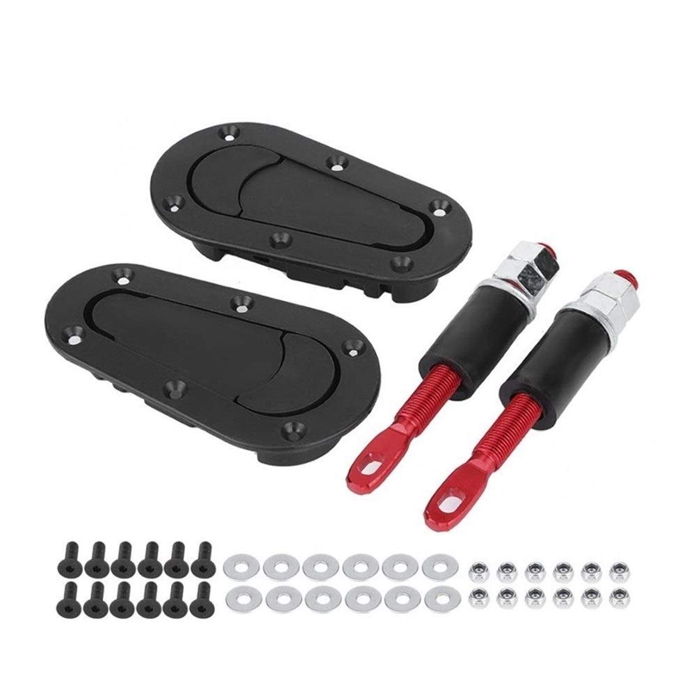 WULE Fibra di Carbonio Universale Racing Car Pin del Cappuccio del Cofano Motore Chiusura a Scatto Kit Refitting