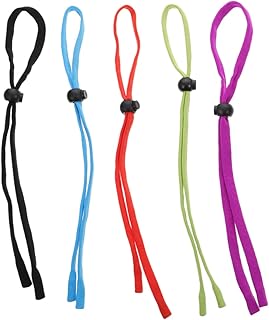5 peças de óculos de sol esportivos de corda para homens óculos de sol envolventes máscara cordão óculos de sol corrente masculino óculos de sol para homens corrente de óculos de sol para óculos de sol alça elastano, Cores sortidas, 58X0.9X0.9CM