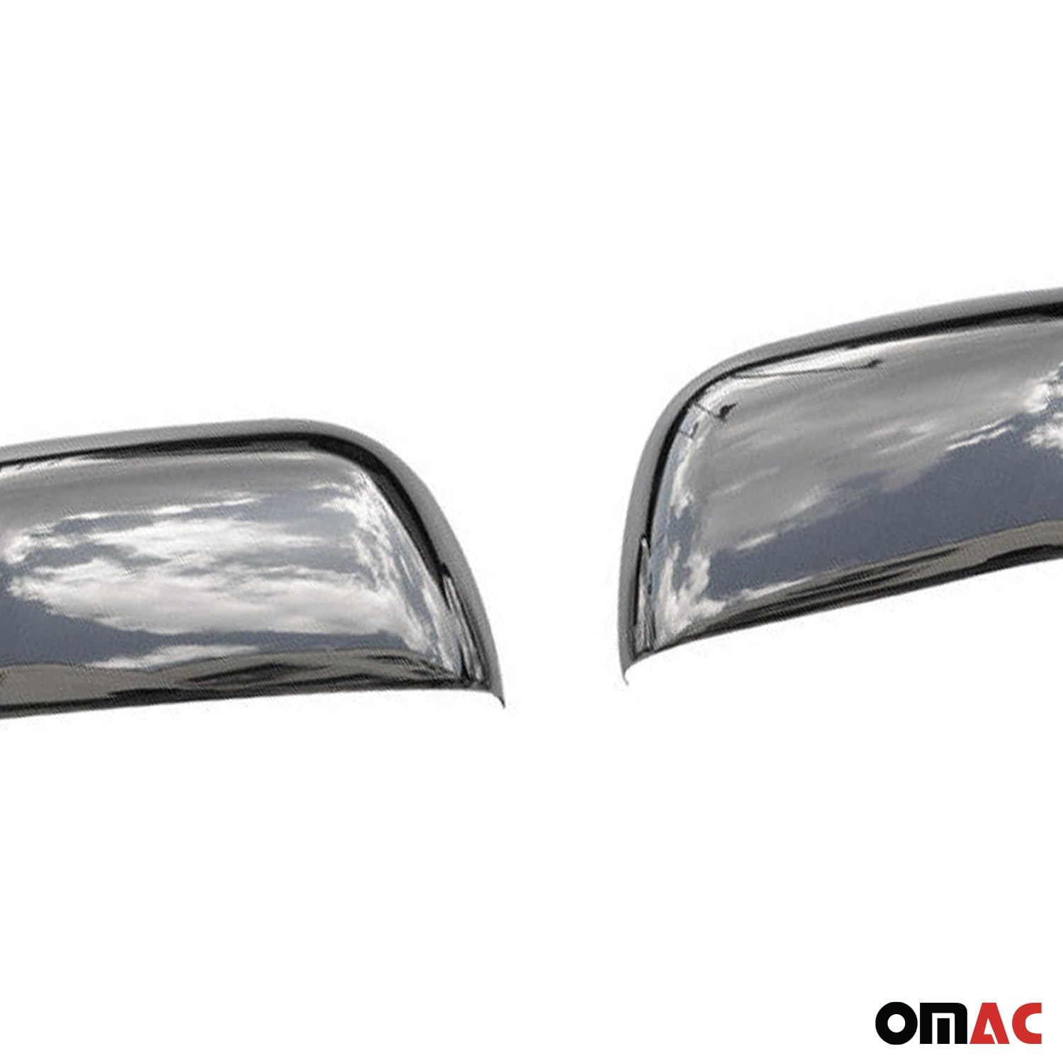 OMAC Nakładki na Lusterka Spiegelabdeckung kompatybilny z Dacia Dokker 2012-2021 Stal Nierdzewna Srebrny Chromowany 2tlg
