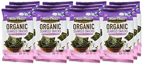Annie Chun's Organic Seaweed Snacks, Sea Salt & Vinegar, Usda Certified Organic, Vegan, Gluten Free & Non-Gmo, 0.35 Oz (Pack Of 12) #TOP1