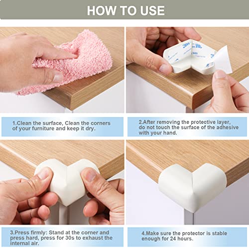 Image of 8 Pack Corner Protector for Baby, Heavy-Duty Soft Rubber Foam Furniture Corner Bumper Guards, Child Safety Furniture Bumper, Adhesive Pre-Taped Corner Protectors,Soft Sponge Table Corners, Brown