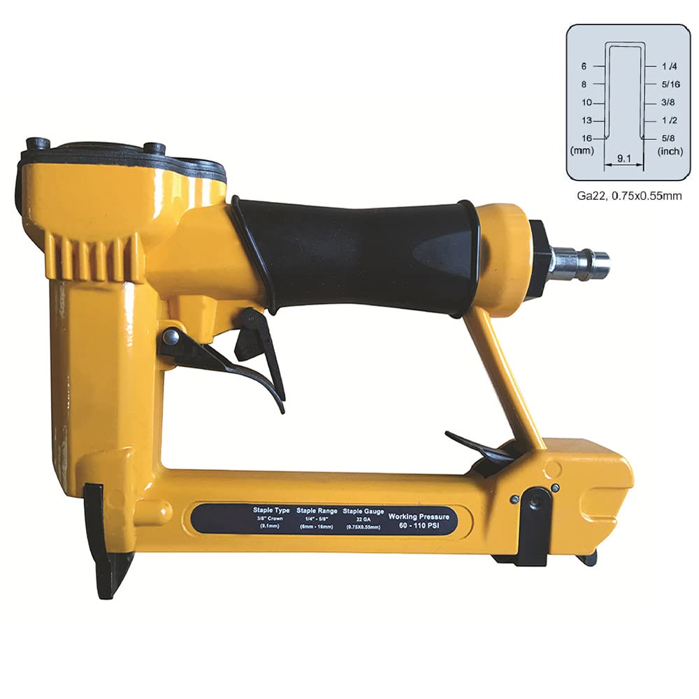 Pneumatic Nailer Air Nail Gun Furniture Brad Nailer Wood Frame Stapler Pneumatic Power Tools with 6000Pcs Nails