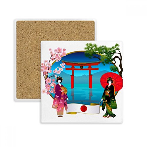 Coaster absorbant kimono pour vos pauses thé et café - 2
