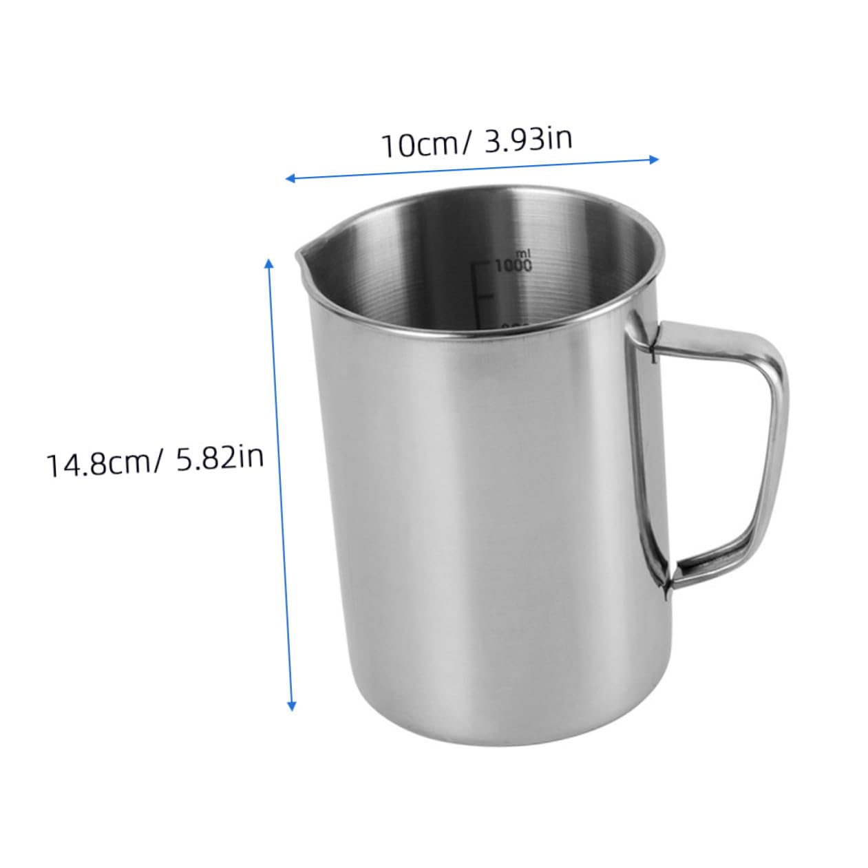 Angoily 2stücke Stainless Steel Measuring Cup Für Labor Und Küche Präzise Messbecher Für Flüssigkeiten Und Wiederverwendbar Und Leicht Zu Reinigen