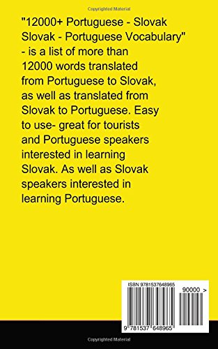 12000+ Portuguese Slovak Slovak-portuguese Vocabulary