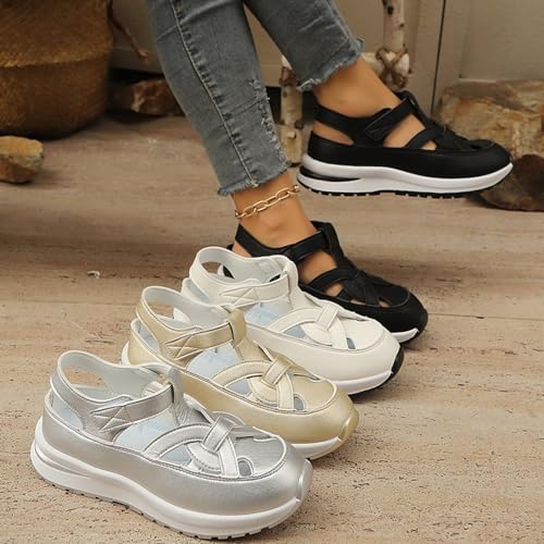 Bomre Shoes, Bomre Orthopedic Sandals for women, Comfortable Anti-Slip Hollow Out Platform Wedge Slip On Orthotic Sneakers with Arch Support3