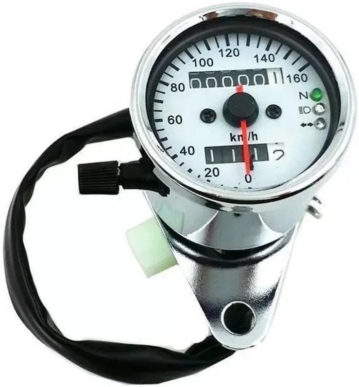 Motorcycle Odometer Gauge Motorcycle Backlit Dual Retro Vintage Tachometer Odometer Gauge For Monkey Dax