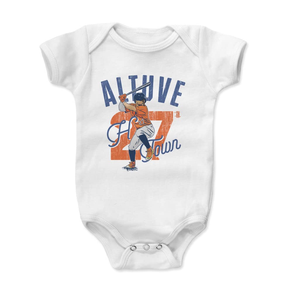 500 LEVEL Jose Altuve Baby Infant One Piece Bodysuit (18-24 Months, White) - Jose Altuve Arch O