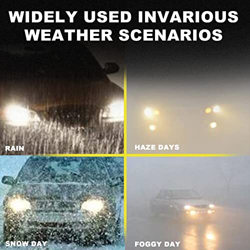 Ciihon H3 Led Fog Light Bulbs Dual Color 6000K White+3000K Yellow H3 Bulbs Switchback1900Lm 35W Led H3 Bulbs Drl Replacement Pack Of 2 #TOP6