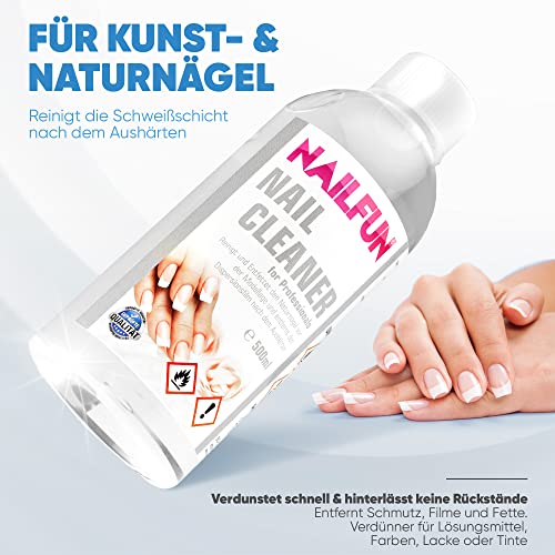 NAILFUN Nailcleaner kosmetisch 500ml Nagel Reiniger zum Reinigen und Entfetten