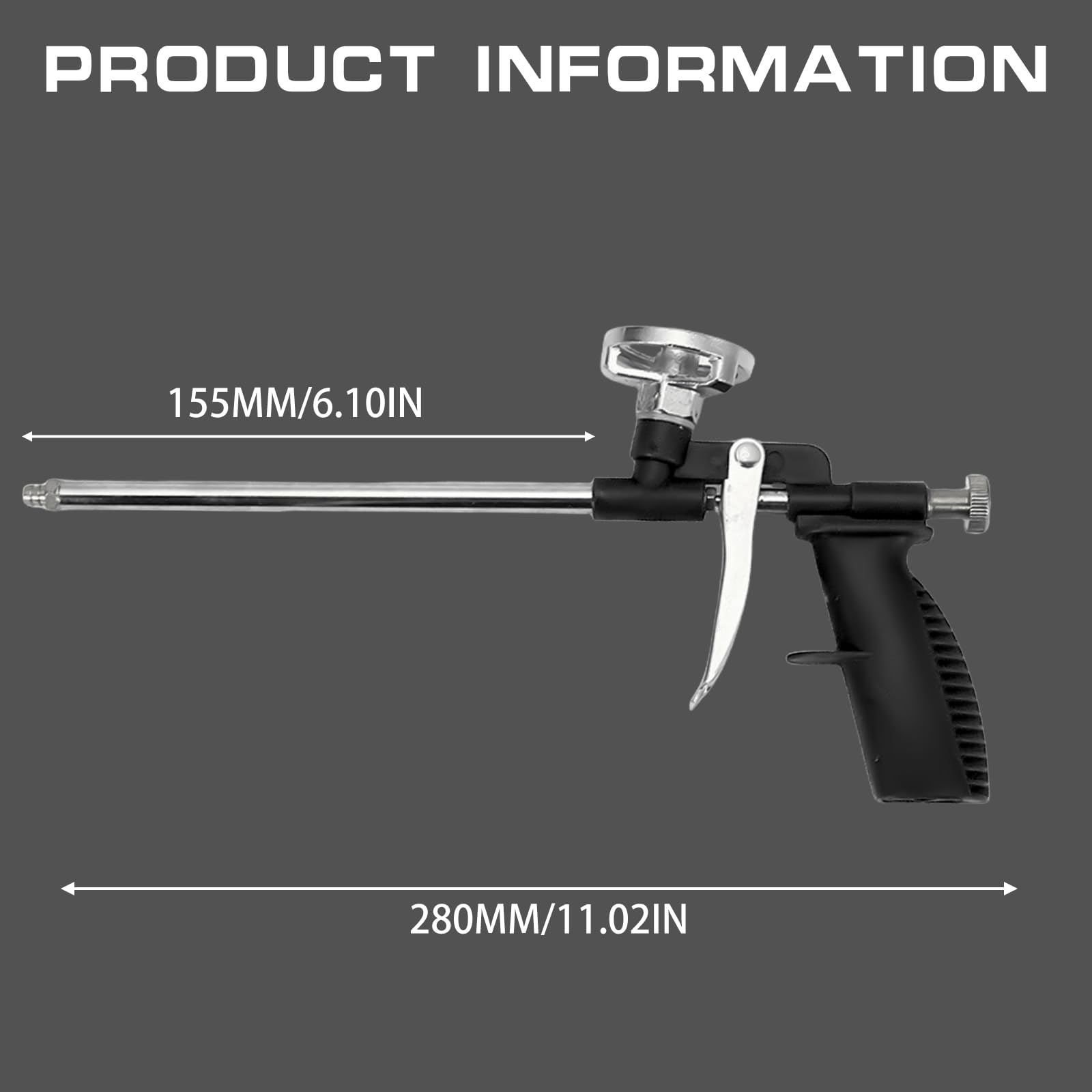 3 pistole in schiuma poliuretanica professionali ergonomiche in metallo e plastica per fai da te