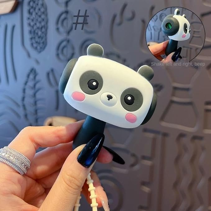 Image of Cute Animal Character Hammer Toy with Wrist Strap, Design, Silicone, Multicolour (Panda)