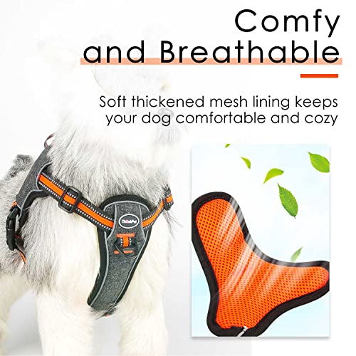 Thinkpet Step In Dog Harness For Large Dogs, Front Clip Dog Vest Harness No Pull Choke Free Escape Proof Dog Halter Harness Padded Breathable Reflective Halter For Large Dogs Training Walking Hiking L #TOP4