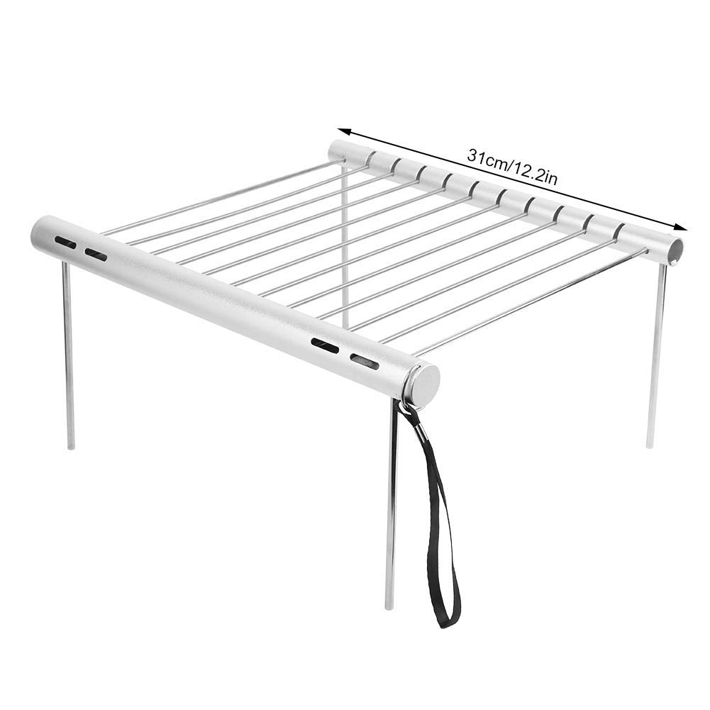 Tragbarer Holzkohlegrill, Edelstahl Kleiner Grill HolzkohlegrillBarbeque Grill Tragbarer Klappgrill für Outdoor Camping Kochen Picknicks