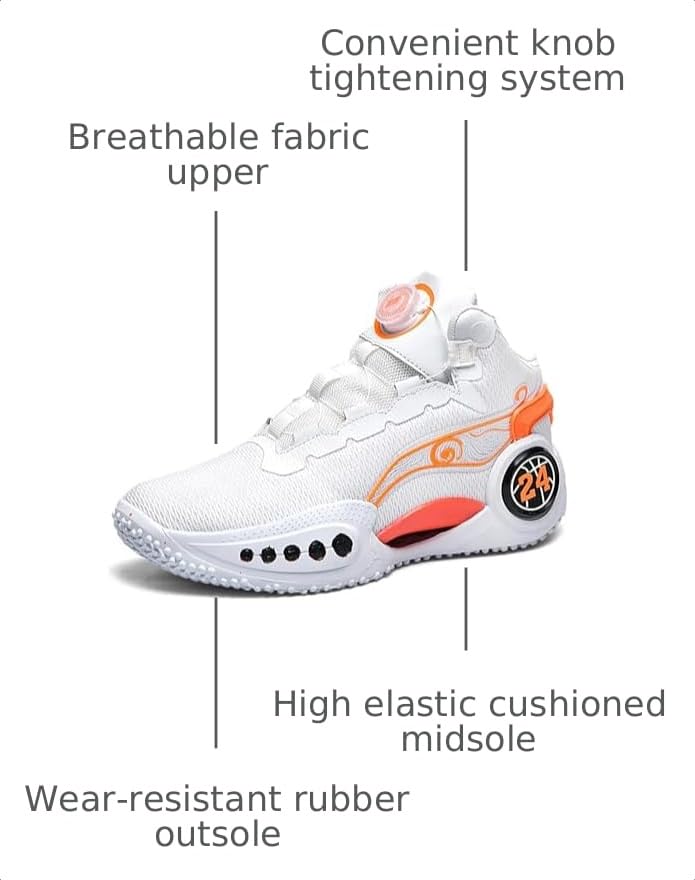 Image of Men's High-Top Basketball Shoes Anti-Slip and Wear-Resistant Soles Running Shoes Graffiti Design Fashionable Sports Shoes