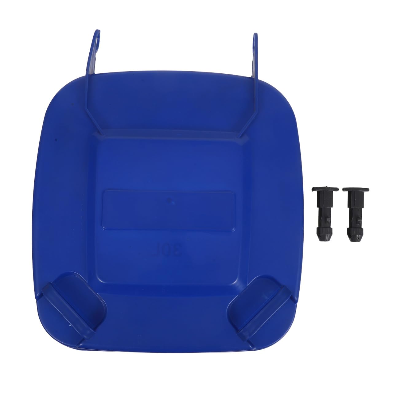TOPBATHY Plastic Trash Can Lid Replacement 30l Heavy Duty Blue Garbage Bin Cover Dustbin Lid for Outdoor Use and Waste Management