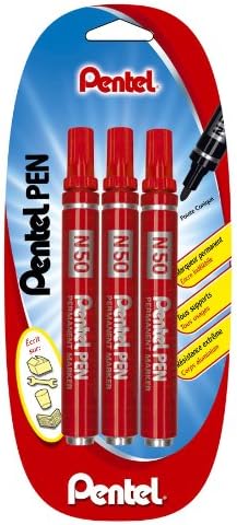 Pentel N50 Permanent Marker, 1.5-2 mm Bullet Tip - Green, Pack of 12