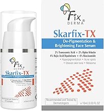 Fixderma Skarfix-TX Face Serum with 4% Kojic Acid, 4% Niacinamide Serum, 3% Tranexamic Acid & 2% Alpha Arbutin | Treats Hyper Pigmentation & Melasma | Reduce Acne Spots | brightening the Skin - 10Ml