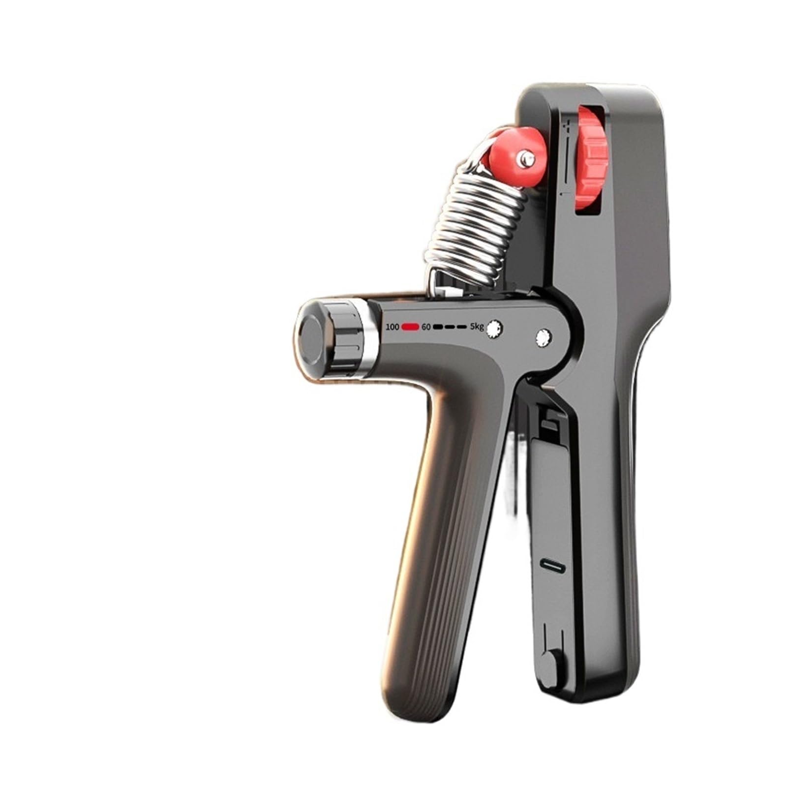 Entrenador de fuerza de prensión, Dispositivo de sincronización conteo electrónico(Black)