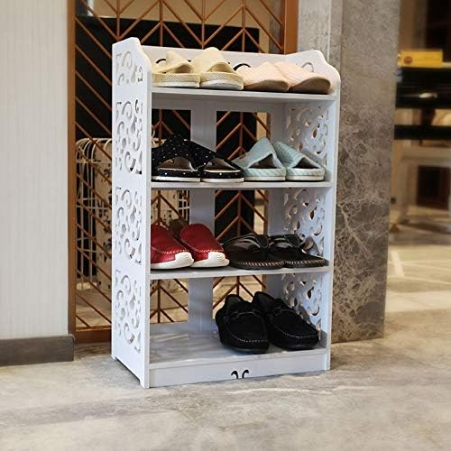 Miniatura 2 de Shelves 345 Layer Shoe Rack Wood European Shoe Cabinet Shoe Storage Racks Simple Shelves Shelves Carve Flower Racks
