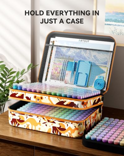 Image of ARTDOT 420 Slots Storage Container for Diamond Art Kits for Adults,Portable Bead Storage Boxes for Diamond Painting Accessories and Tools