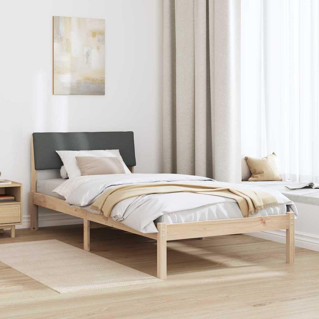 lite drewno sosnowe klasyczna drewniana rama biała 140x200 cm | Rama łóżka biała lite drewno sosnowe 140x200 cm stelaż pod materac z zagłówkiem