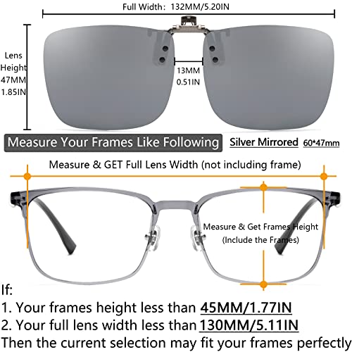 Image of CAXMAN Polarized Clip On Sunglasses Over Prescription Glasses for Men Women UV Protection