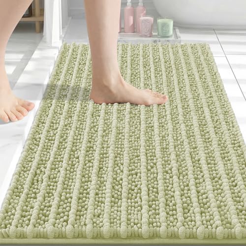 Image of Arotive Luxury Bathroom Rugs 34x21, Extra Soft Thick Absorbent Shaggy Chenille Bath Rugs, Machine Wash Dry, Bath Mats for Bathroom Floor, Tub and Shower, Home Decor Accessories, Vanilla