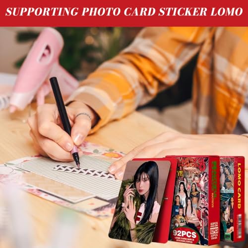Image of Fancyku K-Pop Star Cards Sticker Set, 62PCS Photo Cards + 30PCS Stickers, Idol Photocard Collection, Cute Aesthetic Scrapbook & Phone Decor for Fans, 9x6cm