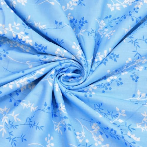 Image of Home Ecstasy 100% Cotton Mulmul Reversible Dohar for Single Bed 210 GSM (56 x 88 inches), Blue