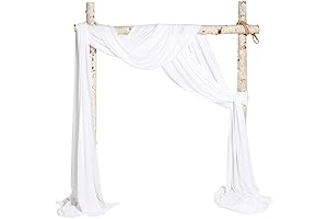 SHEWARY Arch Drapery: White Chiffon Drapes Perfect for Wedding Arches and Party...