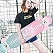 HLYT-Sgabelli da bar Skateboard, Pennelli per Principianti Street Board 42"x 10" Longboard Skateboard Cruiser Completo, Ponte in Acero a 8 Strati per Adulti, Ragazzi e Bambini Skateboard Standard