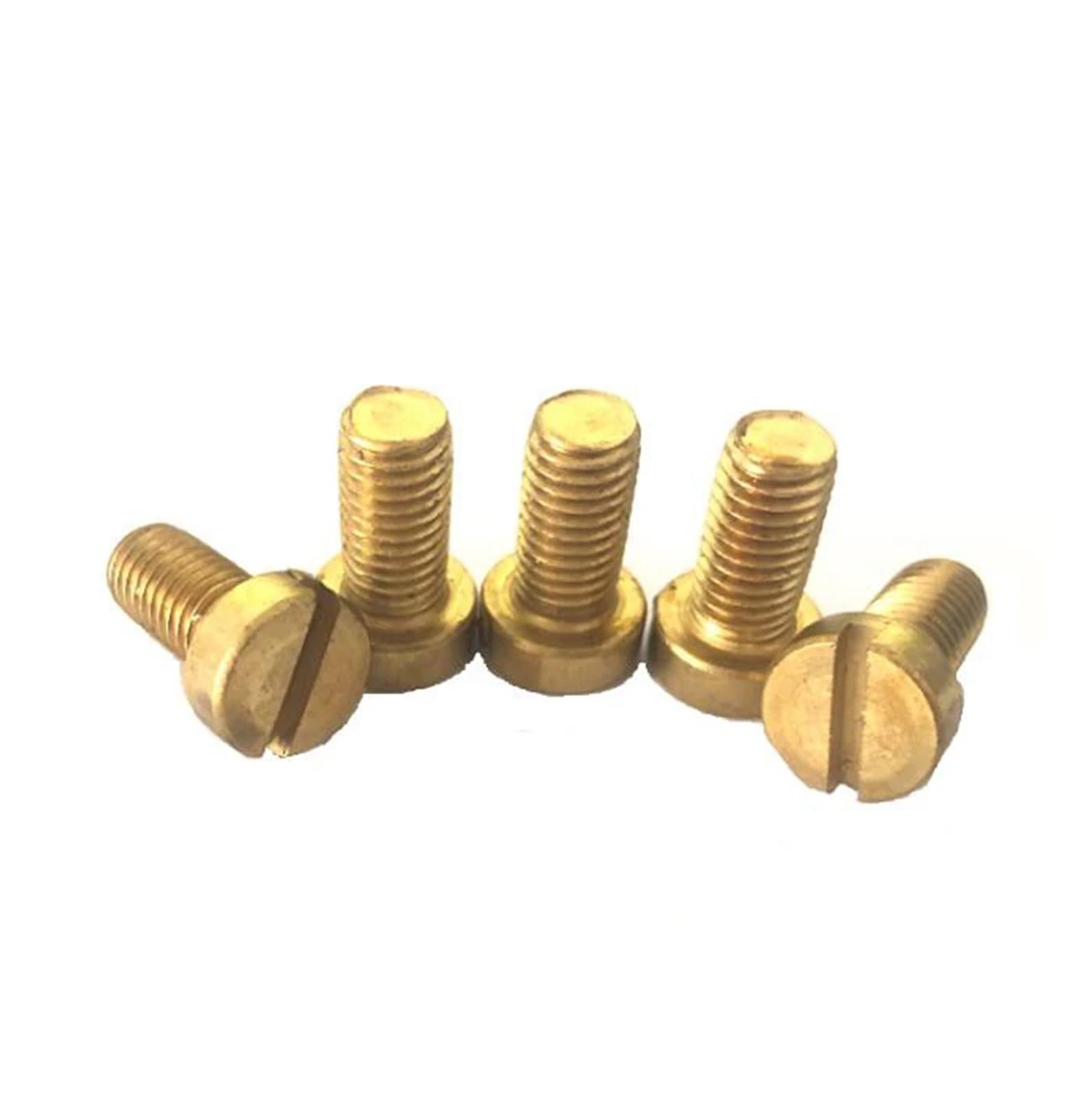 Tornillos ranurados de latón puro de tamaño 16/20/25/30 mm, tornillos de cabeza cilíndrica redonda, tornillos largos de paso completo macho(25MM_M10)