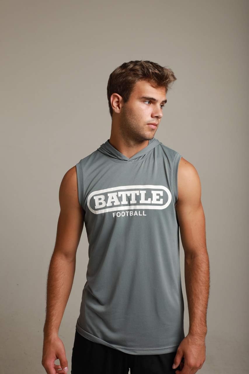 battle sleeveless light action hoodie