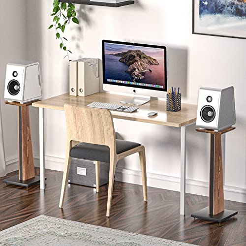 J Jackcube Design Solid Wood Speaker Stand, Surround Sound Shelf, Holds 22Lbs Home Theater Universal Bookshelf Speaker Stand, Satellite And Audio Speakers (Set Of 2) - Mk724A #TOP1