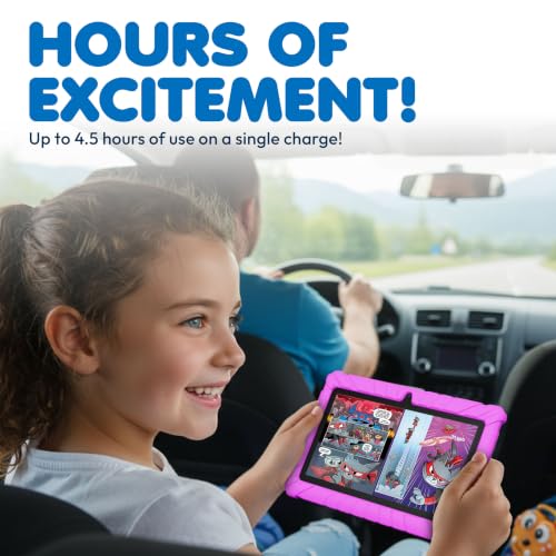 Image of Contixo 7 inch Kids Tablet Bundle, Tablet with Headphones & Sleeve Bag - Pink