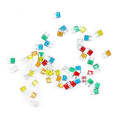 Yorten 60pcs Mini Blade Fusíveis Kit de fusíveis para caminhões automotivos 5A 10A 15A 20A 25A 30A