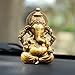 Aqila Attire Decorative Lord Ganesha Statue | Gold Finish Hindu God Idol | Idol for Pooja Room | Statue for Home and Office Decor (Golden, 3.5 x 2 inches)