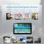 GPS Navigator for Car Truck RV, Latest 2025 Map 7 inch Touch Screen Car GPS, Support Voice Turn Direction Guidance/Speed and Red Light Warning/Custom Truck Routing (Black) - Image 2