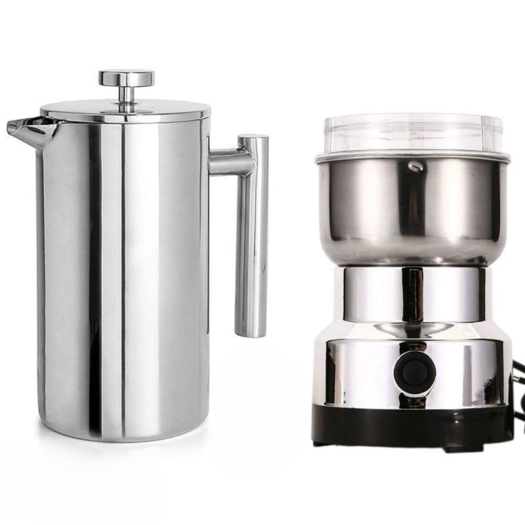 Cafeteira French Press Inox 800ml – Prensa Francesa com Filtração 4