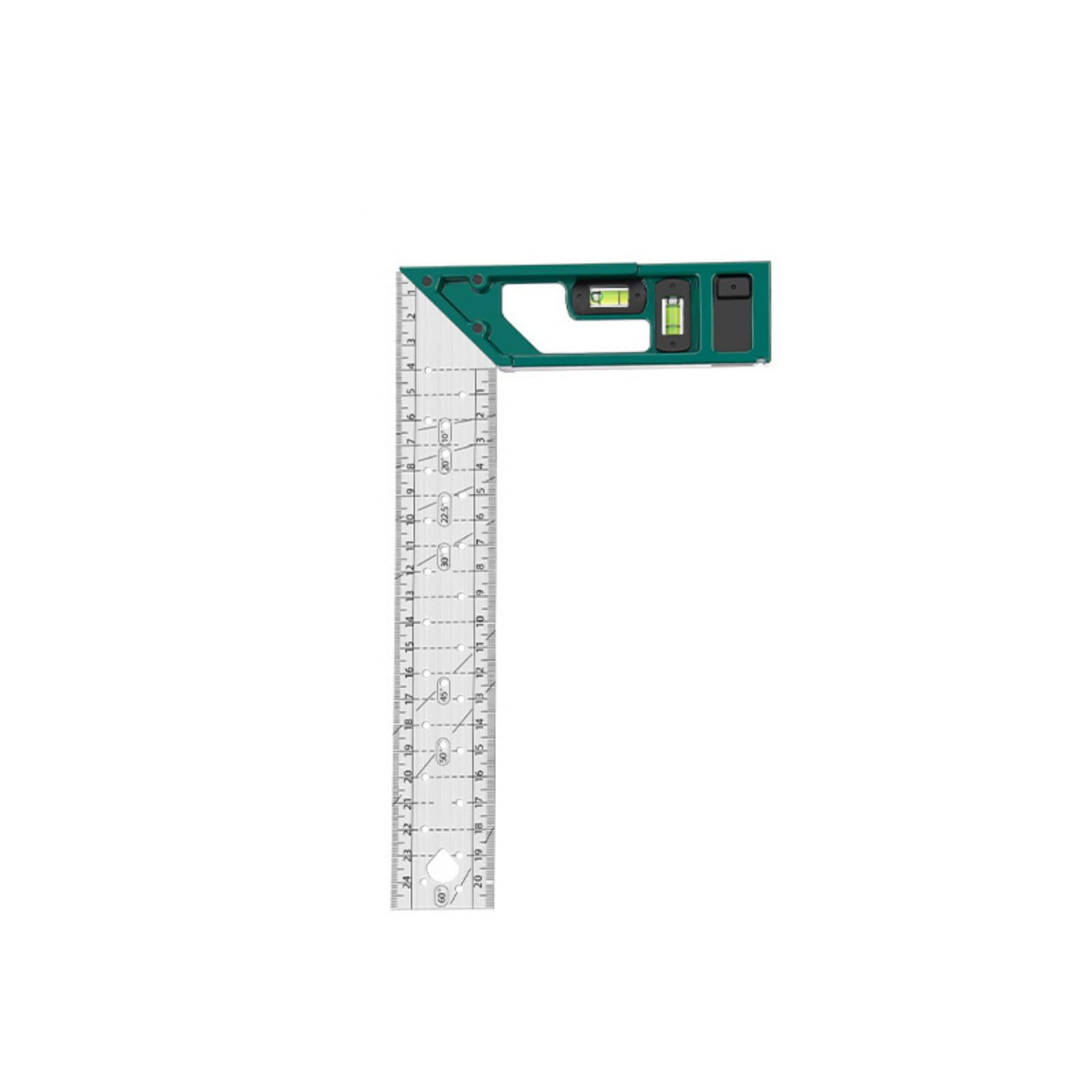 Fromceo 250Mm Stainless Steel Marking Gauge Ruler Manual Tool Multifunction Measuring Ruler Woodworking Carpenter Tool Square Portable Gauge