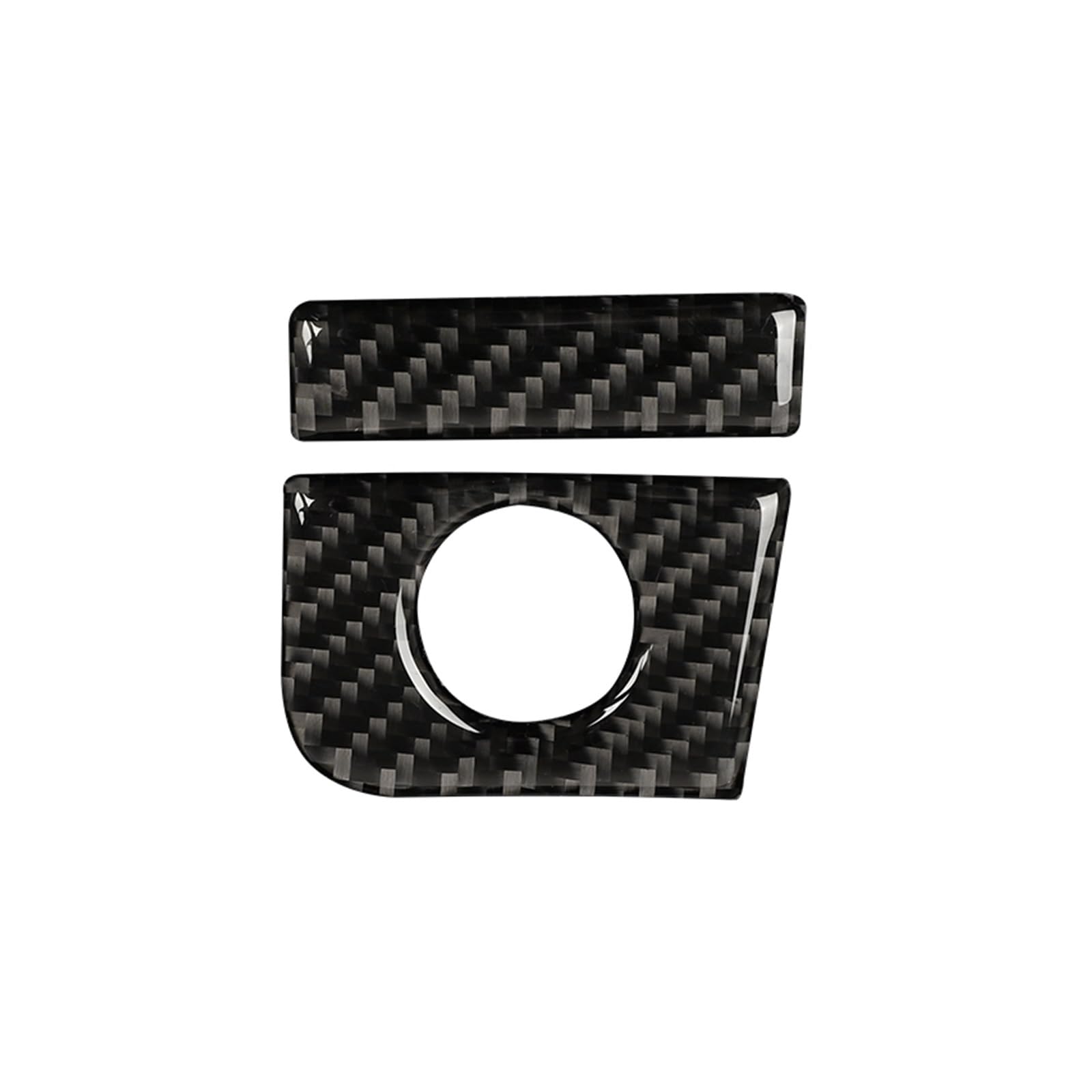 Car Interior Sticker for Mustang for GT 2015-2021 Car Accessories Interior Co-Pilot Storage Box Switch Panel Cover Trim Stickers(Black(RHD))